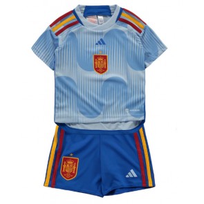 Španělsko Dětské Venkovní dres komplet MS 2022 Krátký Rukáv (+ trenýrky)